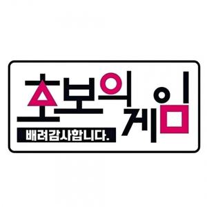 초보운전 초보의게임 자동차 스티커 야광 반사 주의