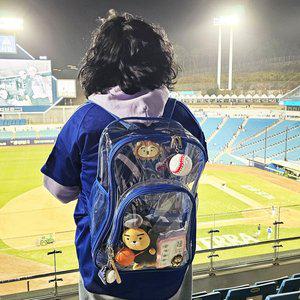 [기타]투명 야구 직관 가방 방수 백팩 pvc 야구가방 공연 관람 덕질 야구장 준비물 비치 짐가방