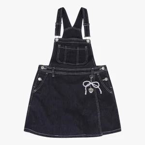 이뻐도 데님 멜빵 치마 반바지 TGTH25308