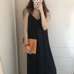 오후 뷔스티에 원피스 나시 롱원피스