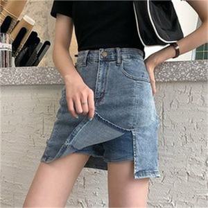 [오노마] ONM 쿨샵 데님스커트 옆트임 캐주얼 미니 치마바지  8056384)