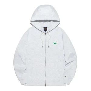 LEE 스몰 트위치 로고 후드 집업 라이트 그레이 LE2501HZ01LG