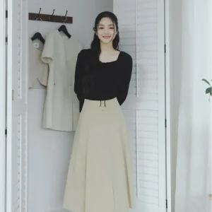 잇미샤 [S/S] 절개 스티치 롱스커트 ITO2ZSK700 211456