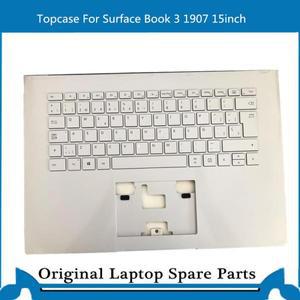 MIcrosoft Surface Book 3 1907 C 케이스 키보드 15 인치 스페인 ES UK FR 레이아웃 용 기존 탑