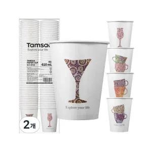 탐사 고평량 종이컵 410ml 100개 2개 one option