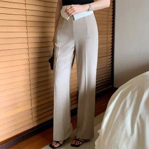 (SL/구김제로/찰랑여름소재/MADE) 루베린 린넨라이크 사이드 지퍼 슬랙스 ps5324