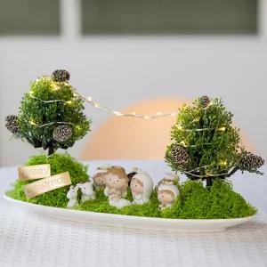 크리스마스 장식 성탄절 센터피스 LED 메리 아기 예수set 30x17cm 테이블 탁상용 데코 소품 교회