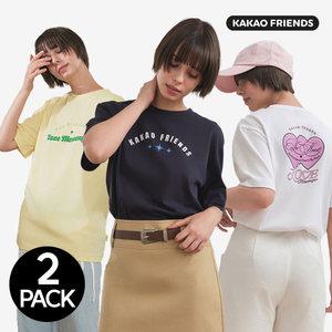 [2PACK]카카오프렌즈 여성 냉감 그래픽 에센셜 티셔츠