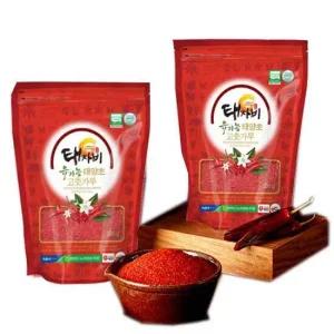 [25년산 / 더블] 안면도 유기농 햇 고춧가루 500g * 6봉