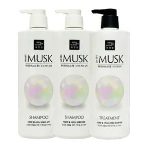 미쟝센 펄샤이닝 화이트머스크향 샴푸 1000ml x2 + 트리트먼트 1000ml