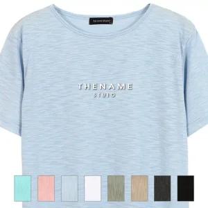 더네임스튜디오 프리미엄 보트넥 슬라브 M~2XL 티셔츠