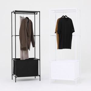 [오송] 심플 4단 수납간이옷장 화이트