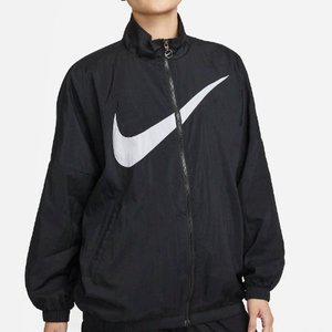 [나이키]국내매장판 나이키 에센셜 빅스우시 우먼스 우븐 재킷 블랙화이트 DX5865-010