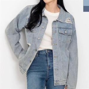 워싱 청자켓 베이직   헤지 뽀얌