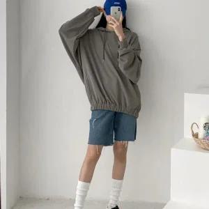 /신상오픈런 번로라 허리 밴딩 여성 티셔츠 오버핏 가오리
