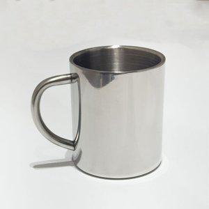 키친아트 이중 스텐 물컵 300ml 1개 양치컵 머그잔 스텐머그컵