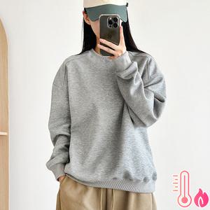 [기모/NO기모선택] 양털 오버 맨투맨 구김 늘어짐 적은 탄탄소재 MTM 겨울 집업후드 남녀공용 데일리룩