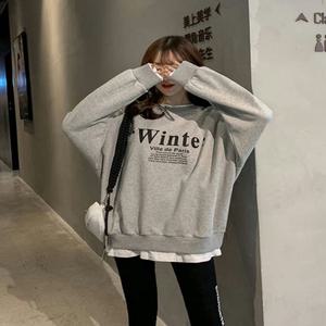 여성 맨투맨티셔츠 여자 레이어드기모맨투맨 기모