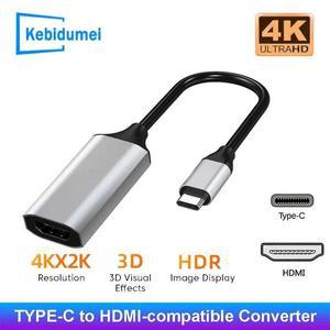 거치형 자동차 모니터 3.1 C 타입- 호환 케이블 HDMI TV 디스플레이 맥북 노트북 P용 10Gbps 4K 60Hz-HD