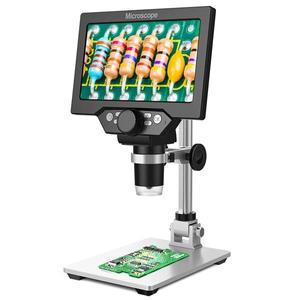 카메라 캠코더용품 디지털 휴대용 비디오 현미경 납땜 전자 PCB 검사 연속 줌 LCD 포함 1200X 1000X