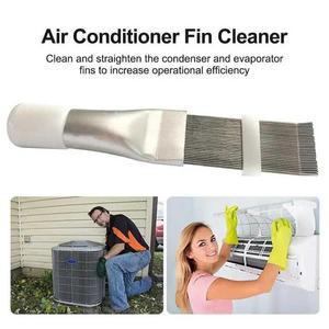 오리발 에어컨 핀 청소 브러시 콘덴서 빗 스테인레스 스틸 A/C Hvac 라디에이터 범용