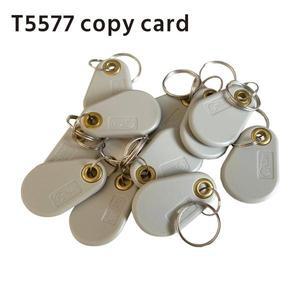 안전장갑 125KHz EM4305 T5577 RFID 키 태그 링 토큰 쓰기 가능 Keyfob 재기록 한 체인 액세스 카드