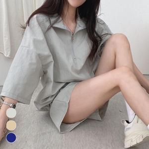 [라일리의류] Rly 여자 예쁜 반집업 스타일 아노락 트레이닝 세트