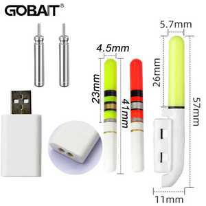 찌케이스 CR322 USB 충전 라이트 스틱 로드 야광 전기 LED 야간 낚시 플로트 태클 밝은 형광 램프