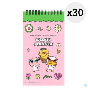 카카오프렌즈 위클리 플래너 주간 스케줄러 핑크 30p