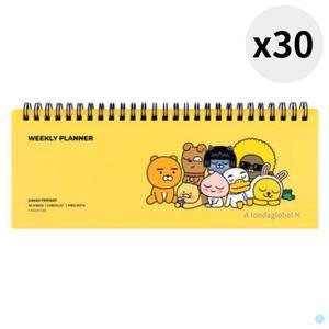 카카오프렌즈 위클리 주간 플래너 스케줄러 옐로 30p