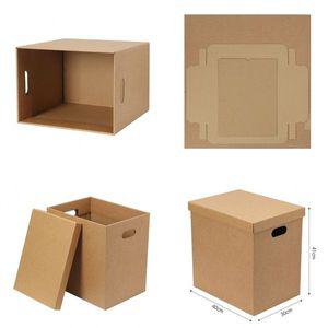 [기타]수납박스 KVANLKJL DIY 크라프트 종이박스 40x30cm 서류보관