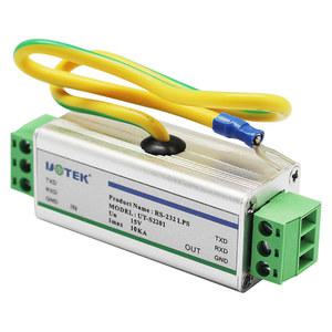 UOTEK 산업용 등급 RS-232 번개 아이솔레이터 피뢰기, RS232 절연 모듈, 레벨 4 서지 프로텍터, Imax 10KA UT-S2201