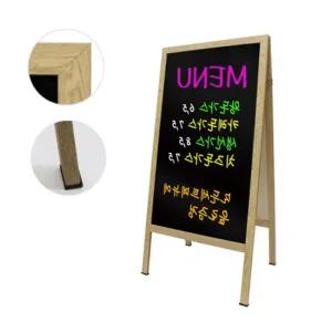 원목 A형 양면 스탠드 블랙보드 카페 인테리어 입간판