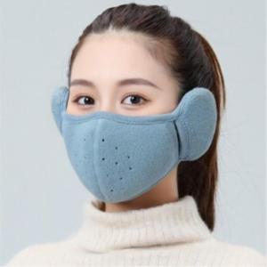 겨울방한용 방한용가리개 용얼굴 보온마스크 얼굴보온마스크 겨울철 블루