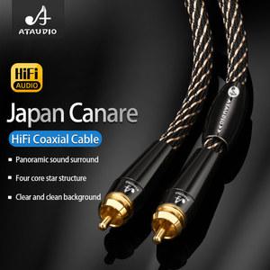 Ataudio 하이파이 RCA 동축 오디오 케이블, 하이엔드 Rca-Rca 수 SPDIF 디지털 동축 케이블, DVD 프로젝터 TV 스피커 앰프용