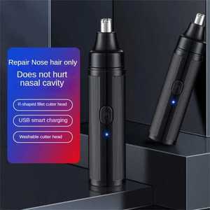 털기 전기 코 헤어 트리머 USB 충전 비강 청소 인공 가위 귀 기 제거 얼굴 면도