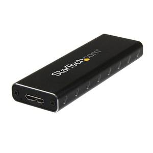 UASP가 포함된 StarTech.com M.2 SSD 알루미늄 인클로저 - USB 3.0(5Gbps) 검은색 NGFF SATA(B 키 및 B+M 포함) 외장 휴대용 NVMe와 호환되지 않음 / AHCI(SM2NGFFMBU33)