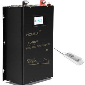 분할상 순수 사인파 태양광 인버터 24V 36 V 48V 96 DC에서 110 V 220V 120 V 240V AC 컨버터 리모컨 10000W