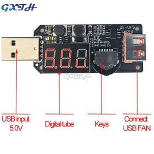 USB 팬 거버너 타이머 LED 조광 모듈, 전압 조절 가능, 속도 컨트롤러, 사무용 차량, 학생 기숙사, 쉘리스,