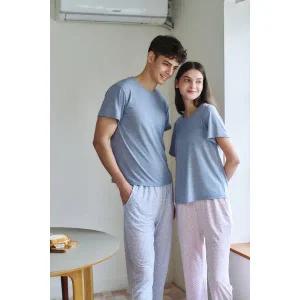 [비너스](마산점)VEV3901FVEP3901FVEV3901MVEP3901M 베이직한 솔리드 커플 실내복 세트