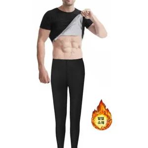 남자 엑티브 웨어 운동 땀복 세트 살빠지는옷 헬스