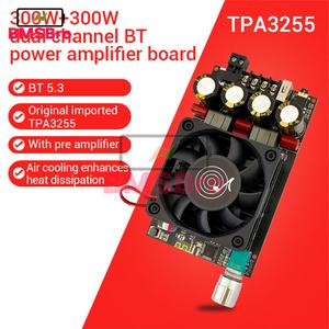 프리앰프 오디오 파워 앰프 보드 앱 컨트롤 300W TPA3255 블루투스 5.3 3.5mm AUX U 디스크 사운드 카드 입