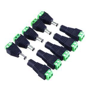 12V 커넥터 DC 남성 전원 플러그 2.15.5mm 어댑터 잭 단일 색상 LED 빛 CCTV 카메라 라우터에 대 한 소켓