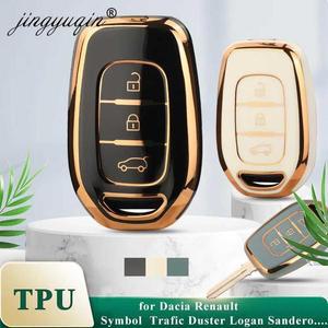TPU 실리콘 자동차 원격 키 쉘 케이스 르노 Kwid 교통 기호 Sandero Logan Lodgy Dokker Dacia 먼지털이