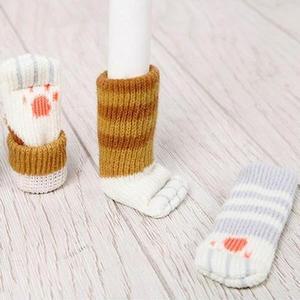 [MENPQIVS_53DO]니트 의자 양말 고양이 소음방지 발커버 4P