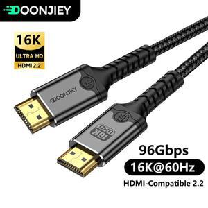 16K HDMI 호환 케이블 96Gbps 초고속 PS5 Blu-ray Xiaomi Mi Box 용 디지털 비디오