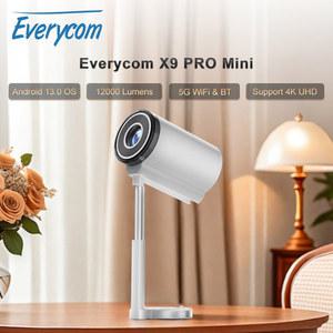 가정용 빔프로젝터 미니 휴대용 Everycom X9 pro 프로젝터 안드로이드 13 네이티브 1080P 스마트 4K 비디오 WiFi 시어터 TV