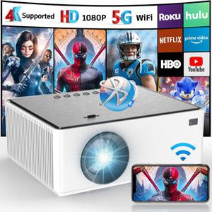 가정용 빔프로젝터 미니 휴대용 KaiAqua 8K Android Projector 25000Lumens Wifi6 Full HD 1080P 3D Smart Home Theater