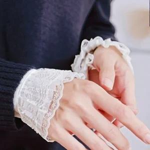 커프스 손목 레이어드커프스 여자페이크카라 레이스-WFGUYSR