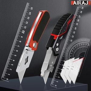 AIRAJ 유틸리티 포켓 나이프, 내구성 있는 다기능 접이식, 두꺼운 녹 방지, 산업용 등급 수동 도구